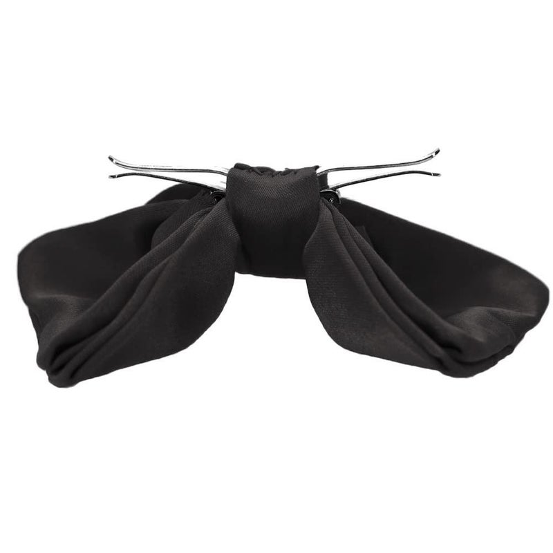 tiemart Men's Pre-Tied Clip-On Bow Tie (Black) - Image 4